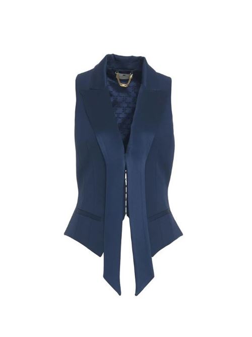 Gilet con collo a cravatta ELISABETTA FRANCHI | GL00251E2.DC8